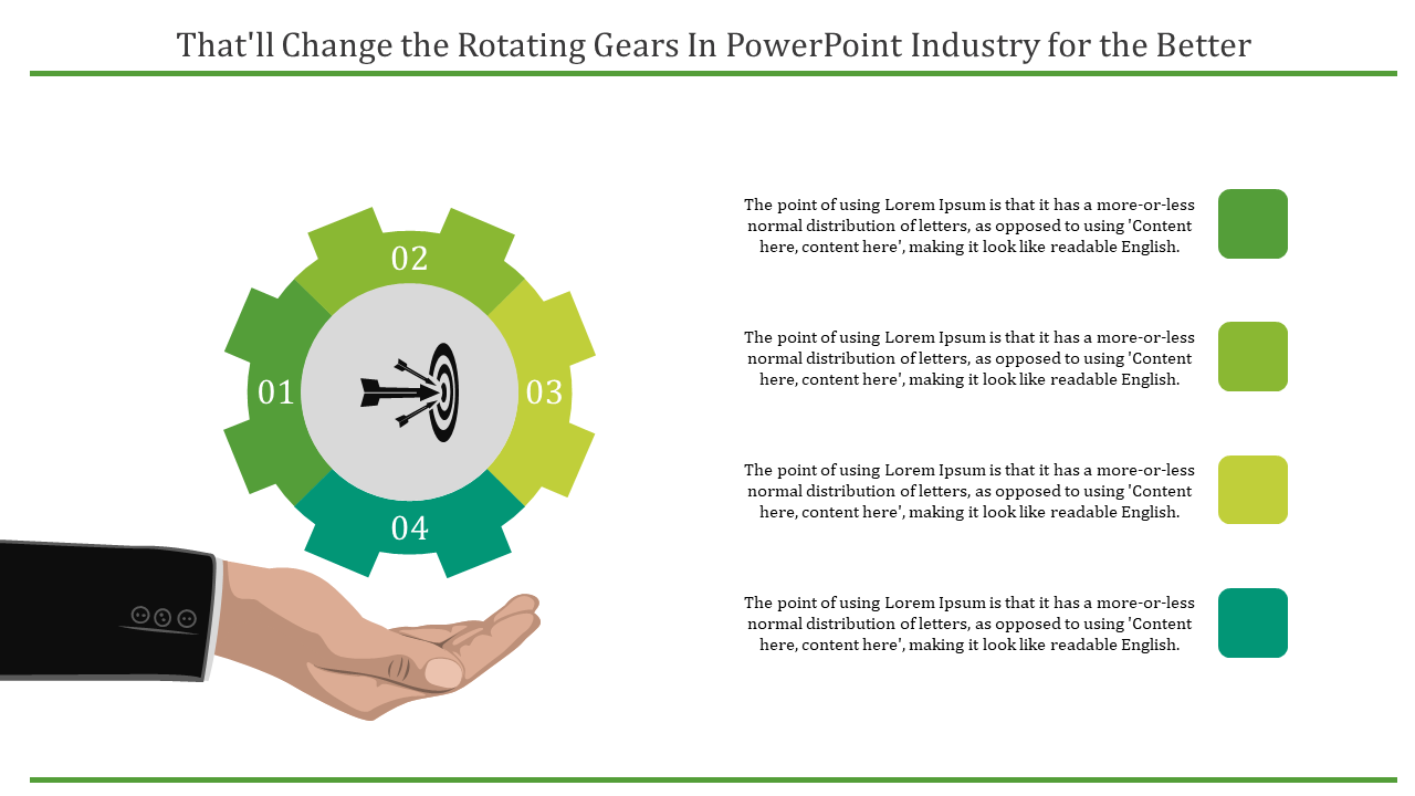 Editable Rotating Gears In PowerPoint Presentation